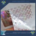 Custom anti-counterfeiting tamper proof VOID hologram seal sticker with custom text in roll